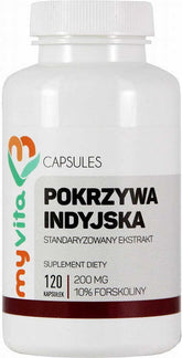 Indisk brennesle 200 mg Forskolin 10% ekstrakt 120 kapsler MYVITA